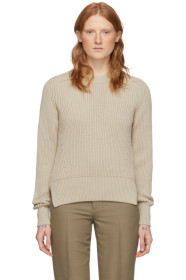 AMI Alexandre Mattiussi - Beige Hammer Sleeve Sweater