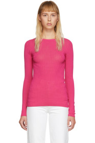 AMI Alexandre Mattiussi - Pink Fitted Crewneck Sweater