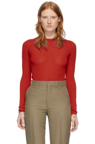 AMI Alexandre Mattiussi - Red Fitted Crewneck Sweater