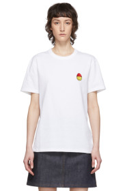 AMI Alexandre Mattiussi - White Smiley T-Shirt