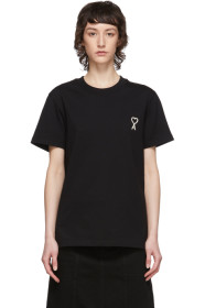 AMI Alexandre Mattiussi - Black Embroidered Heart T-Shirt