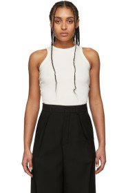 AMI Alexandre Mattiussi - Off-White Cotton Tank Top