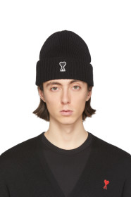 AMI Alexandre Mattiussi - Black Ami De Coeur Beanie