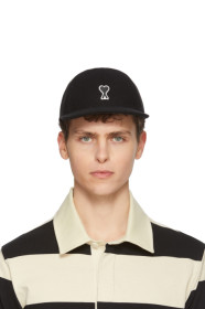 AMI Alexandre Mattiussi - Black Ami De Coeur Patch Cap