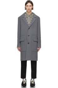 AMI Alexandre Mattiussi - Manteau bleu Unconstructed