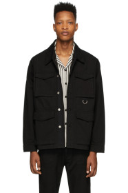 AMI Alexandre Mattiussi - Black Gabardine Multi Pocket Jacket