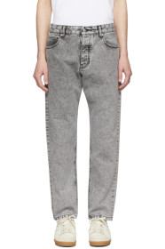 AMI Alexandre Mattiussi - Grey Carrot-Fit Jeans