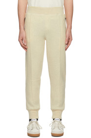 AMI Alexandre Mattiussi - Pantalon de survêtement en laine bouillie blanc cassé