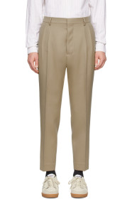 AMI Alexandre Mattiussi - Pantalon en laine à plis beige