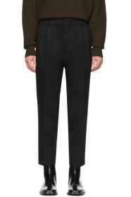 AMI Alexandre Mattiussi - Pantalon en laine à plis noir