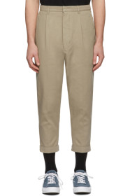 AMI Alexandre Mattiussi - Beige Carrot Trousers