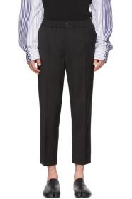 AMI Alexandre Mattiussi - Pantalon écourté en laine noir