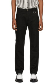 AMI Alexandre Mattiussi - Black Gabardine Work Trousers