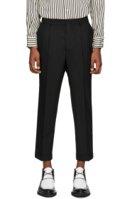 AMI Alexandre Mattiussi - Black Wool Carrot Trousers