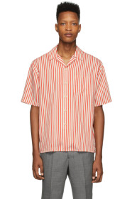 AMI Alexandre Mattiussi - Red & Off-White Striped Shirt