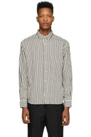 AMI Alexandre Mattiussi - White & Black Striped Summer Fit Shirt