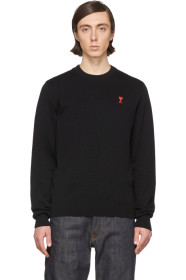 AMI Alexandre Mattiussi - Black Merino Ami De Coeur Sweater