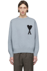 AMI Alexandre Mattiussi - Blue Ami De Coeur Crewneck Sweater