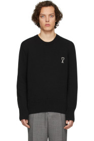 AMI Alexandre Mattiussi - Black Embroidered Ami De Coeur Sweater