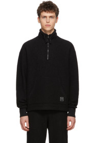 AMI Alexandre Mattiussi - Black Wool Half-Zip Sweater