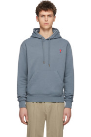 AMI Alexandre Mattiussi - Blue Ami De Coeur Hoodie