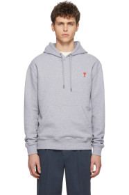 AMI Alexandre Mattiussi - Grey Ami De Cœur Hoodie