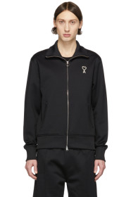 AMI Alexandre Mattiussi - Black Ami De Coeur Zip Track Jacket