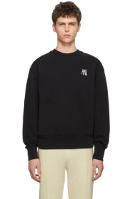 AMI Alexandre Mattiussi - Black Embroidered Logo Sweatshirt