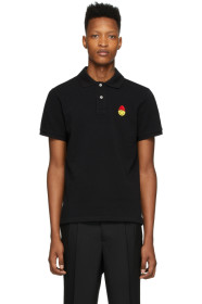AMI Alexandre Mattiussi - Black Smiley Polo