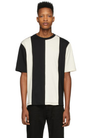 AMI Alexandre Mattiussi - Black & Off-White Bi-Colour T-Shirt