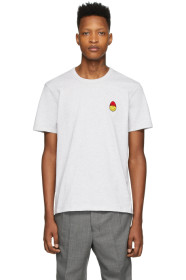 AMI Alexandre Mattiussi - Grey Smiley T-Shirt