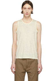 AMI Alexandre Mattiussi - Off-White Light Jersey Tank Top