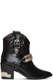 Toga Pulla - 黑色 Western Detail 踝靴