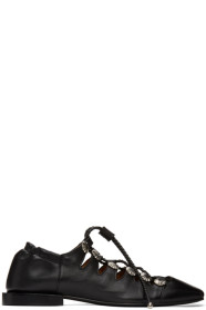 Toga Pulla - Black Studded Lace-Up Oxfords
