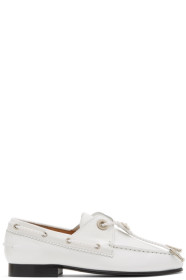 Toga Pulla - White Leather Concho Loafers