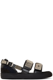 Toga Pulla - Sandales noires Buckles Flat