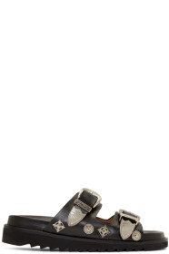 Toga Pulla - Sandales noires Double Buckle Charms