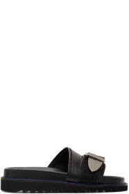 Toga Pulla - Black Leather Buckle Sandals