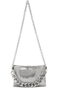 Kara - Silver Chain Mail Crossbody Bag
