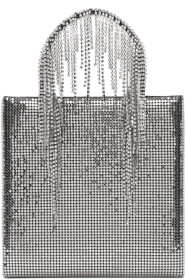 Kara - Silver Chain Mail Fringe Tote