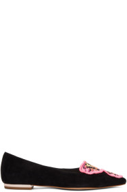 Sophia Webster - Black & Multicolor Suede Bibi Butterfly Flats