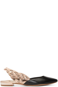 Sophia Webster - Black & Rose Gold Angelo Ballerina Flats