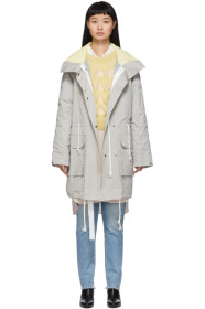 Yves Salomon - Army - Reversible Grey Padded Parka