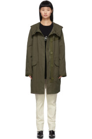 Yves Salomon - Army - Khaki Cotton & Linen Parka