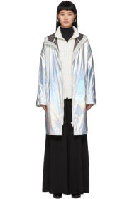 Yves Salomon - Army - Silver Down Iridescent Removable Insert Coat
