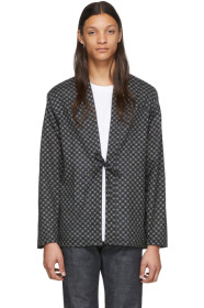 Naked & Famous Denim - Navy Circles Kimono Shirt