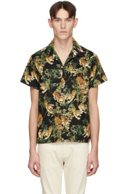 Naked & Famous Denim - Black Japanese Tigers Aloha Shirt