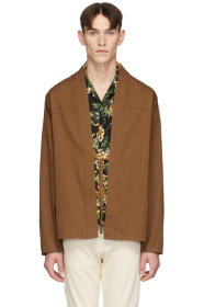 Naked & Famous Denim - SSENSE Exclusive Brown Kimono Shirt