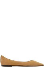 Jimmy Choo - Tan Suede Love Flats