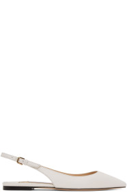 Jimmy Choo - Off-White Lizard Erin Ballerina Flats